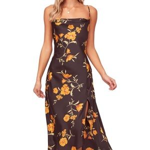 ASTR the label Gaia Strappy Bias Cut Satin…